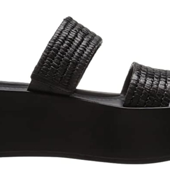 Loeffler Randall Black Luna Raffia Platform Sandal - Picture 2 of 11